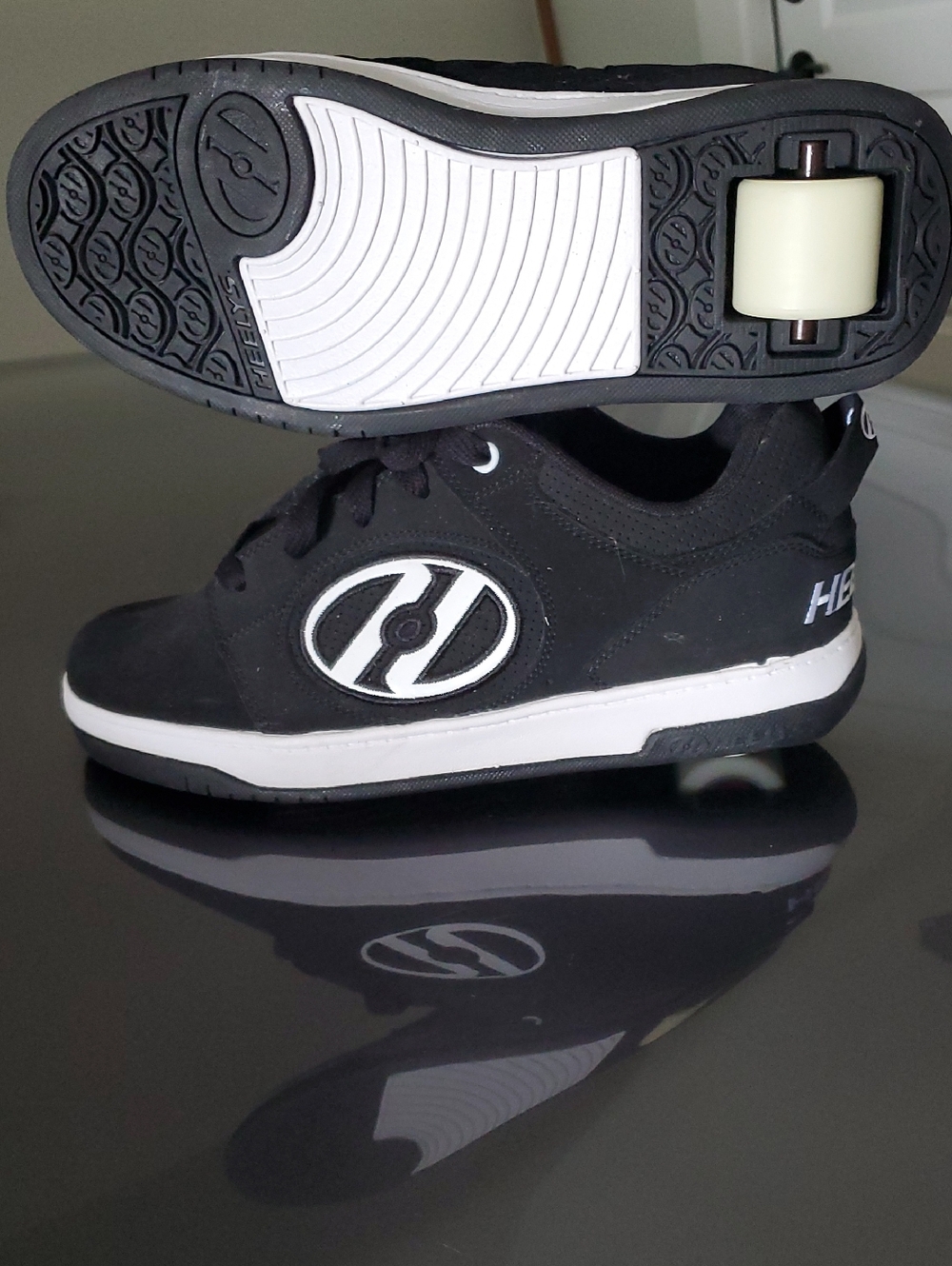 Heelys Black and White Rolling Sneakers